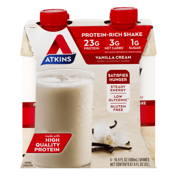 Atkins Vanilla Cream Protein-Rich Nutrition Shake