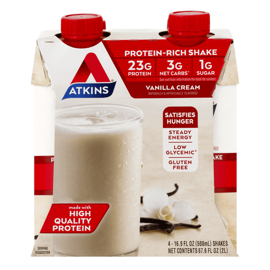 Atkins Vanilla Cream Protein-Rich Nutrition Shake
