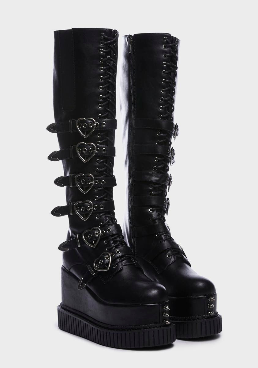 Wide Fit Overkill Knee High Boots