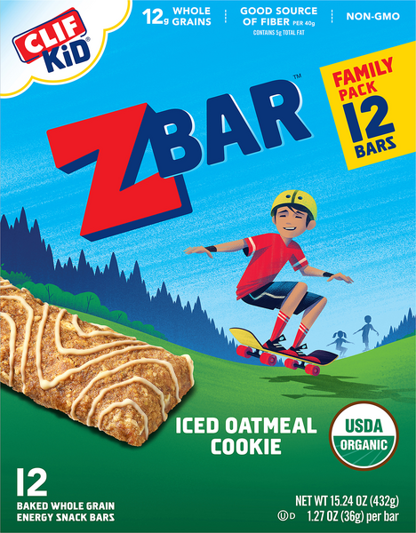 CLIF Kid ZBAR Organic Iced Oatmeal Cookie Family Pk