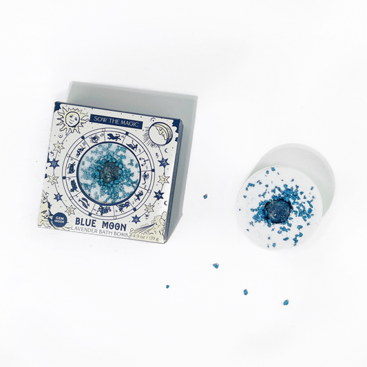 Blue Moon Bath Bomb Lavender with Sodalite
