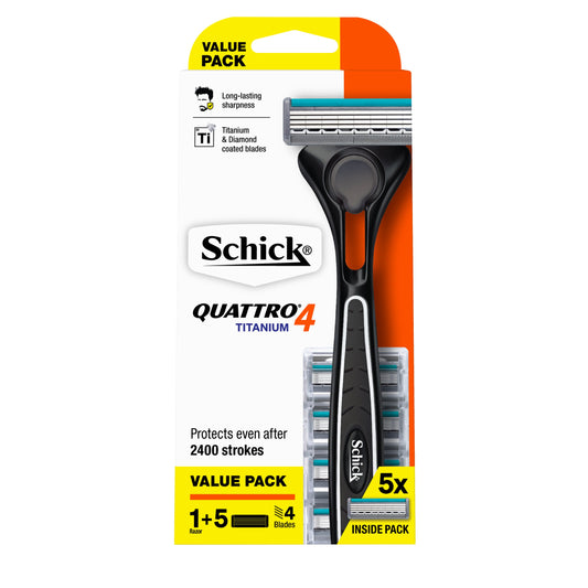 Schick Quattro 4 Value System/Hybrid 1+5pk