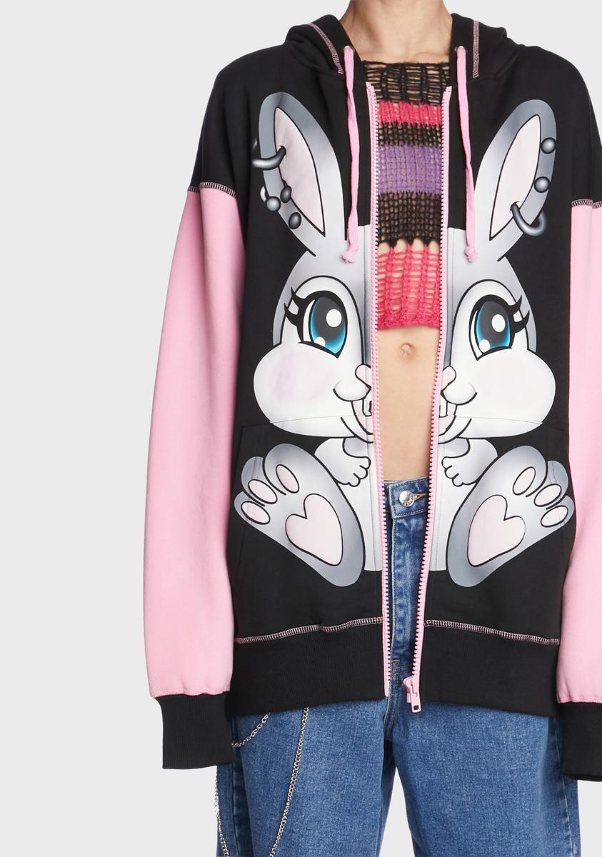 Bunny Haze Graphic Hoodie