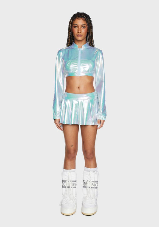 Aqua Just A Flirt Metallic Skort Set