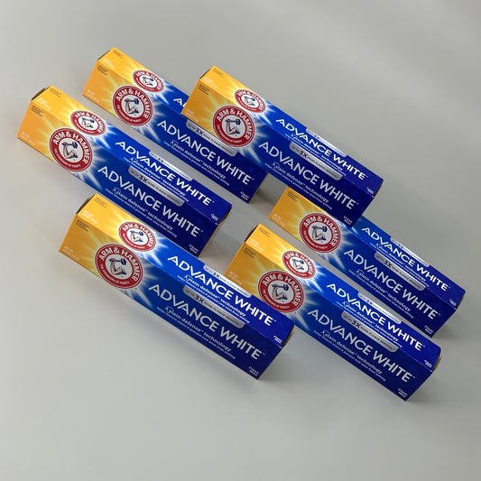 ARM & HAMMER 6 PACK! Advanced White Stain Defense Clean Mint Toothpaste 6 oz Exp 04/2025