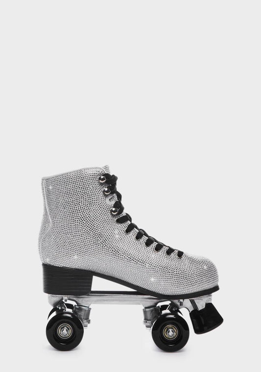Catching Wind Rhinestone Roller Skates
