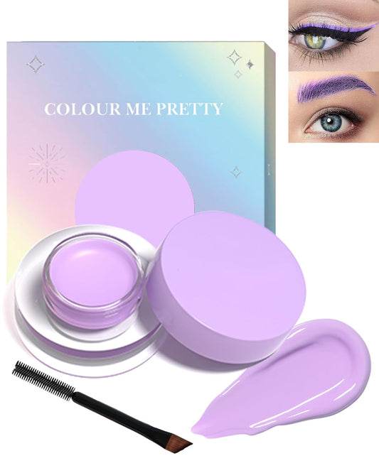 Waterproof Matte Gel Eyeliner Pot-Light Purple Long Lasting Cream Eyeliner Eyebrow Gel, High Intensity Pigments Smudge-proof Eye Liner Cream, for Halloween Cosplay Show Eye Liner Brow Face Makeup-#119