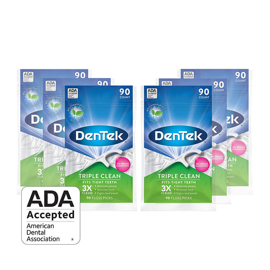 DenTek Triple Clean Floss Picks | No Break Guarantee | 150 Count