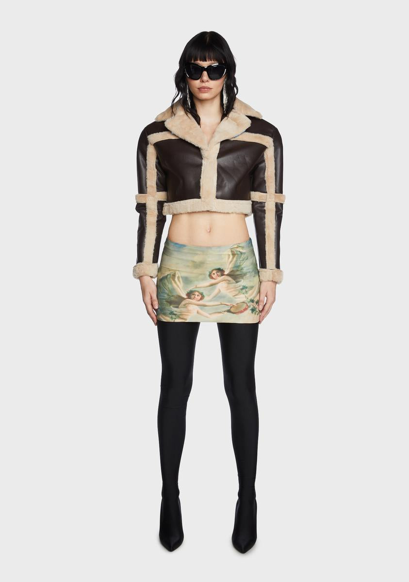 Ricky Vegan Leather Shearling Jacket