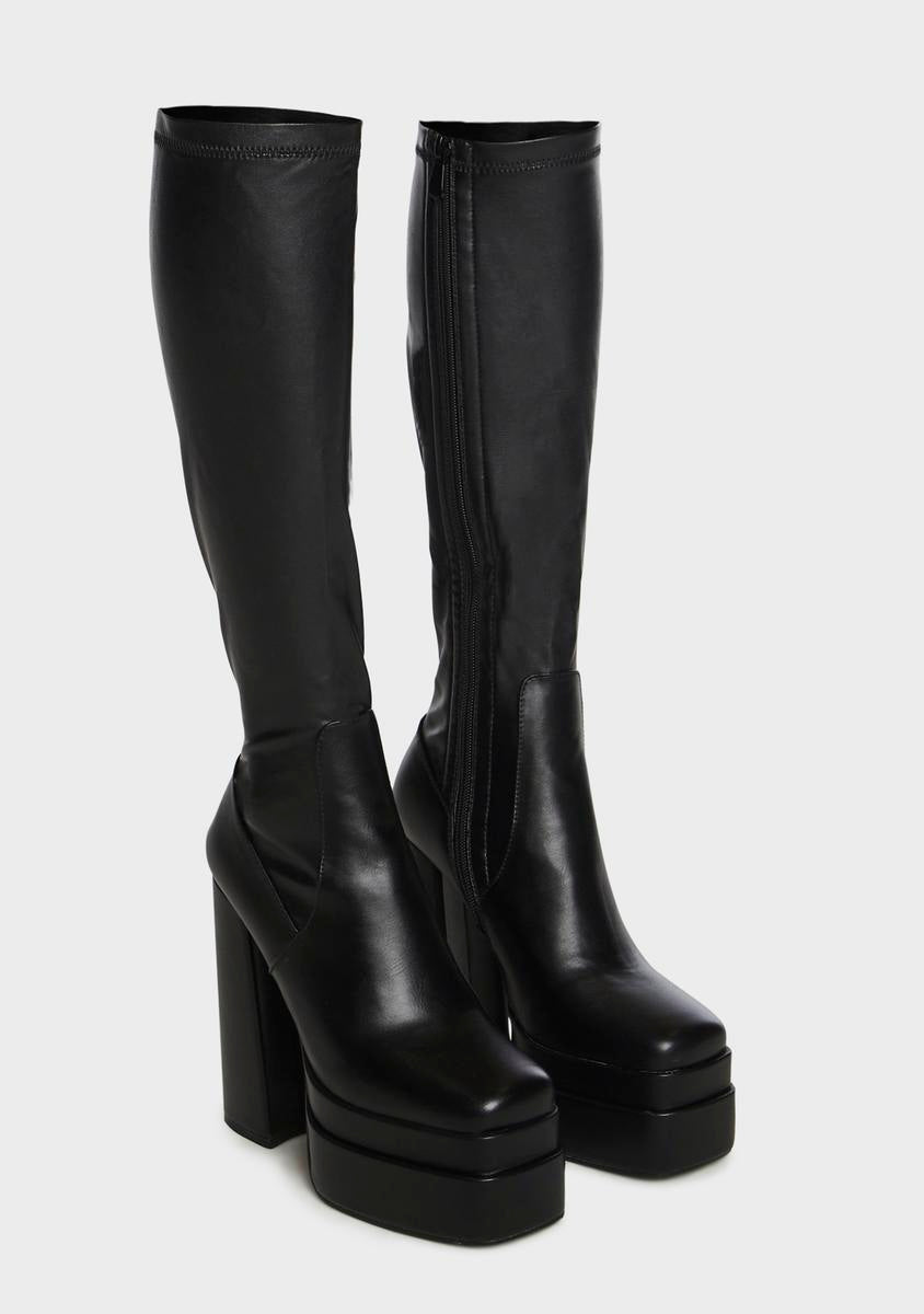 Black Maxine Platform Boots