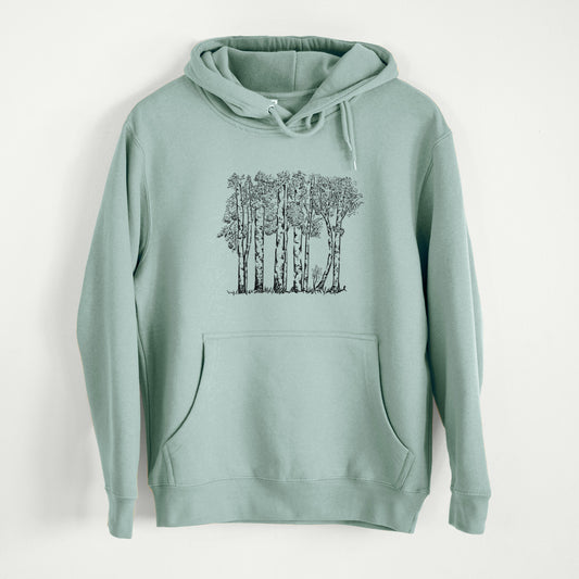 Quaking Aspens - Populus tremuloides  - Mid-Weight Unisex Premium Blend Hoodie