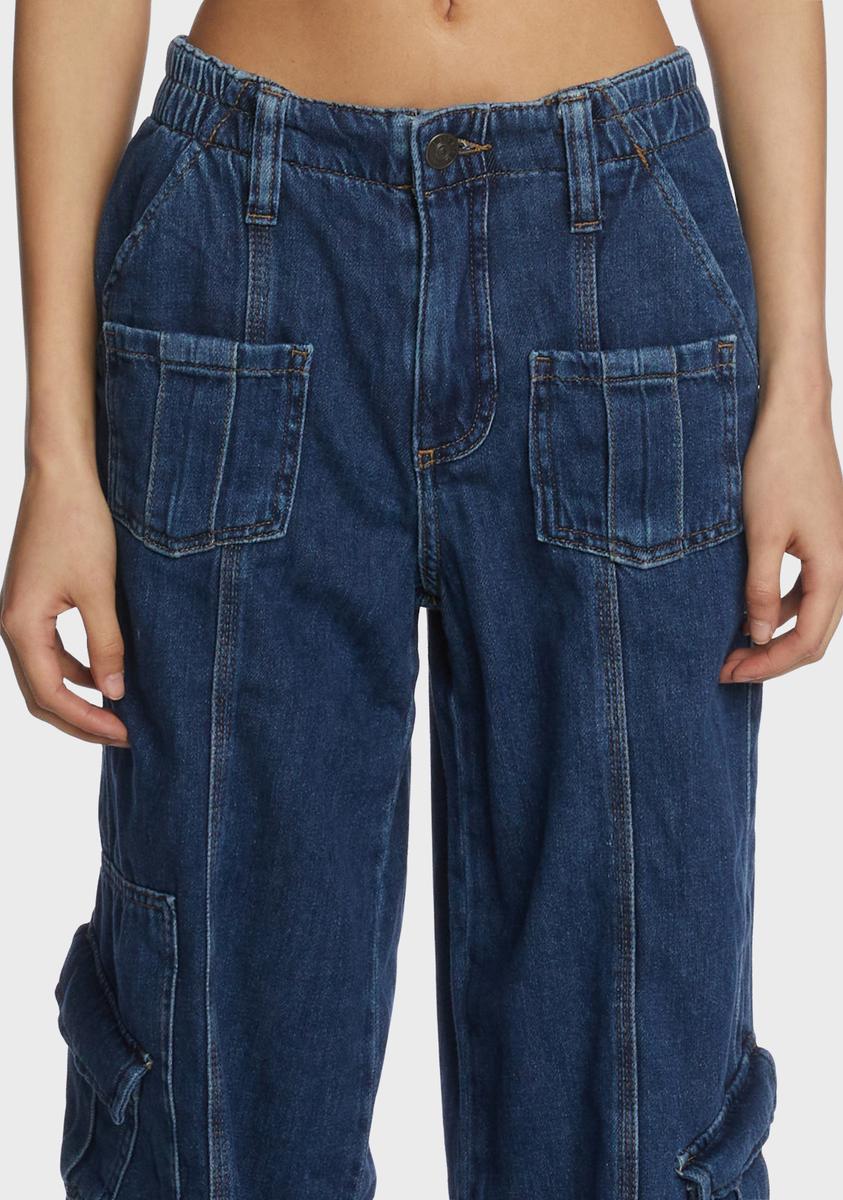 Y2k Denim Cargo Pants