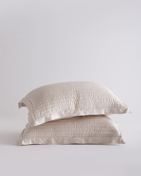 Bamboo Channel Quilted Sham Set