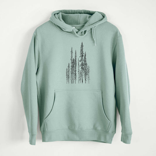 Black Spruce (Picea mariana)  - Mid-Weight Unisex Premium Blend Hoodie