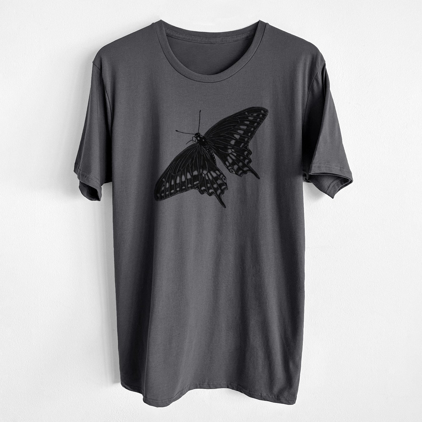 Black Swallowtail Butterfly - Papilio polyxenes - Unisex Crewneck - Made in USA - 100% Organic Cotton