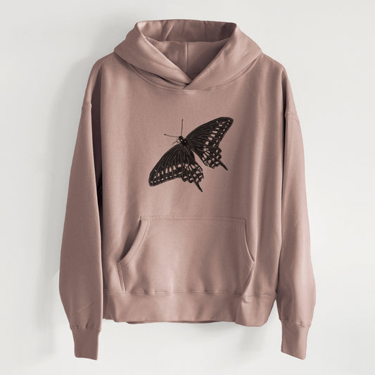 Black Swallowtail Butterfly - Papilio polyxenes - Women's Heavyweight Relaxed Hoodie