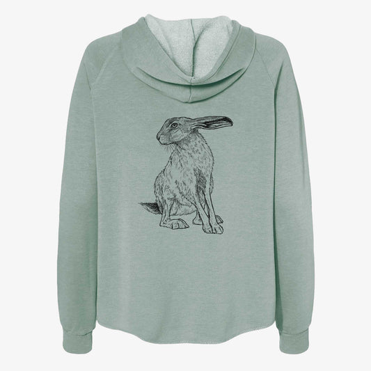 Black-tailed Jackrabbit - Lepus californicus - Women's Cali Wave Zip-Up Sweatshirt