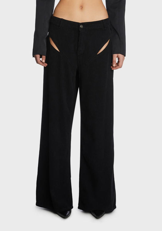 Cord Cut Out Release Jeans