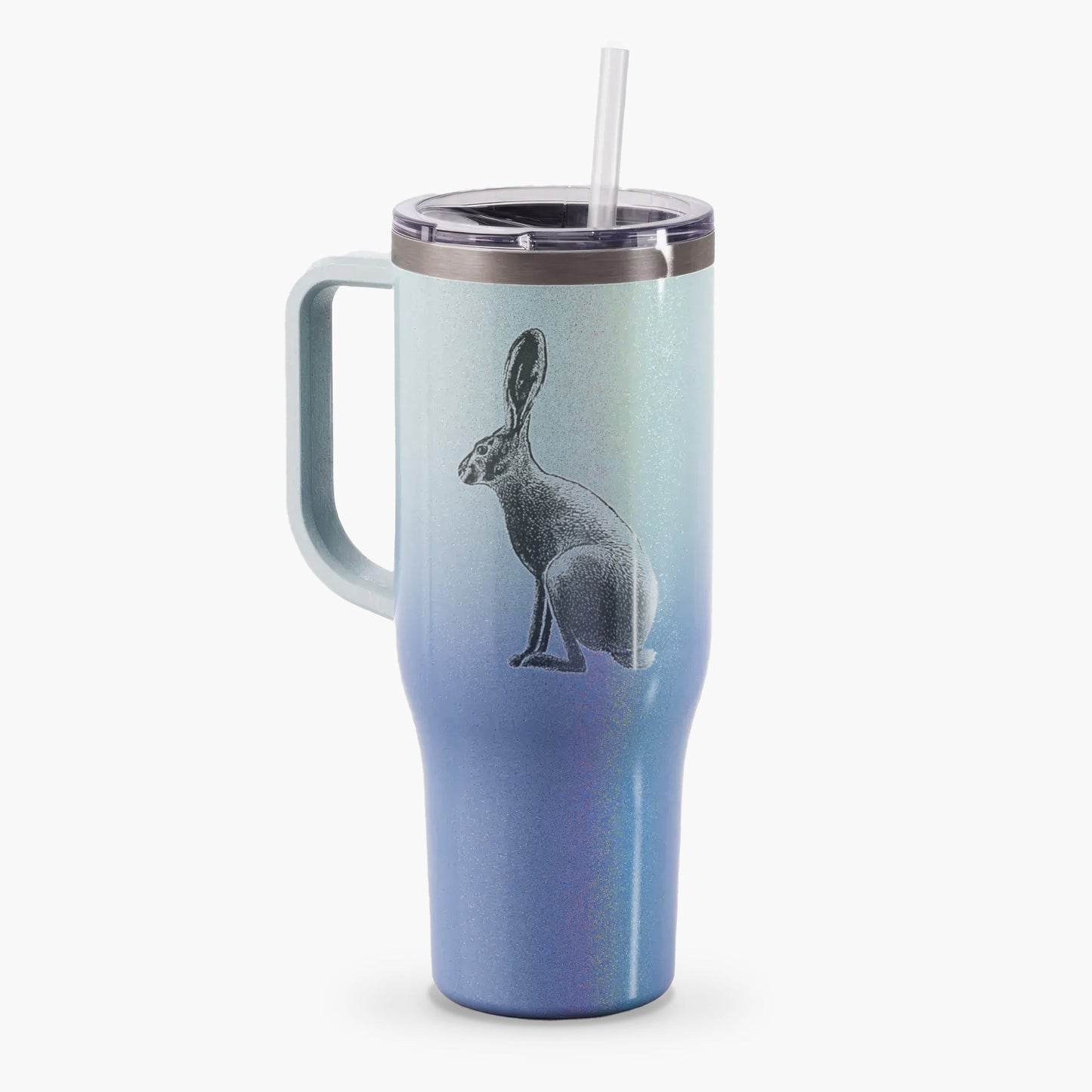 Wild California Hare - Black-tailed Jackrabbit - 40oz Tumbler with Handle