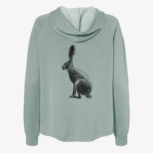 Wild California Hare - Black-tailed Jackrabbit - Women's Cali Wave Zip-Up Sweatshirt