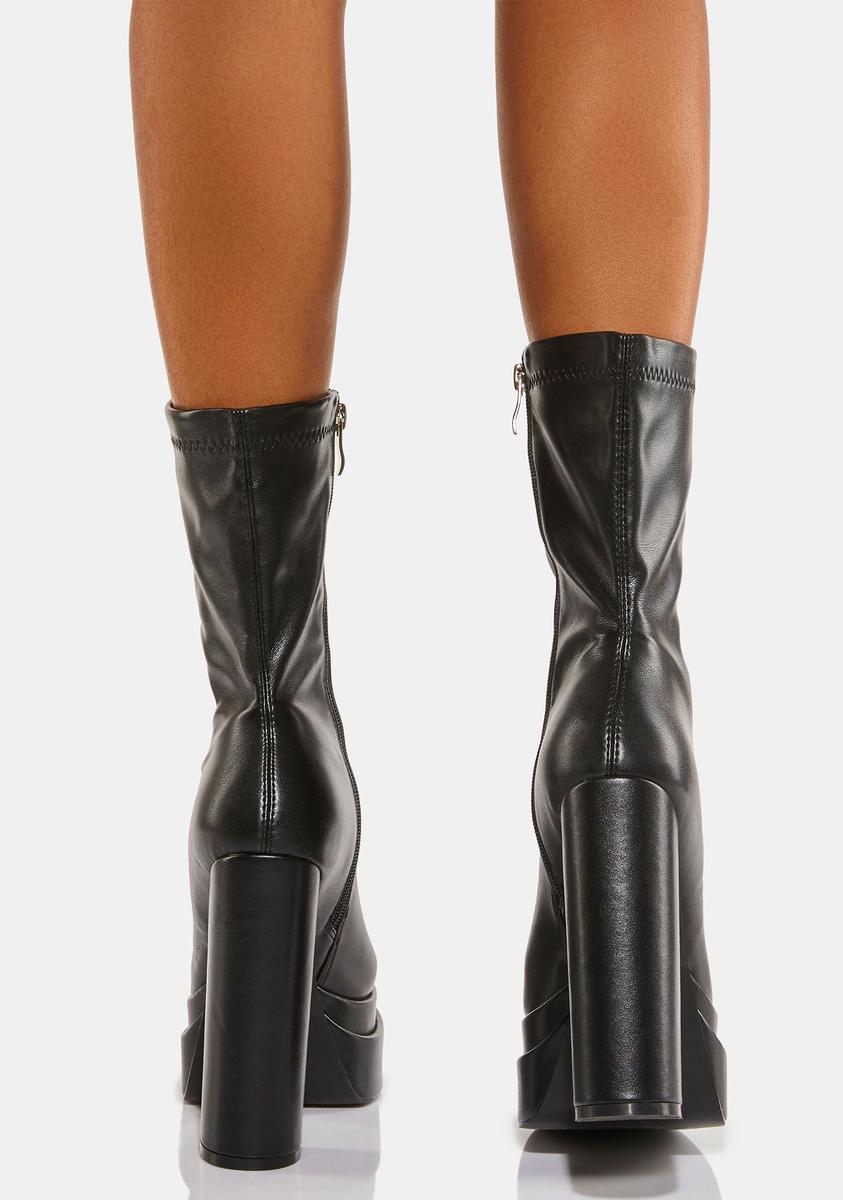 Black Martha Platform Boots