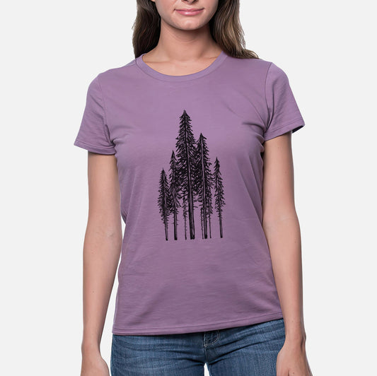 Coastal Redwoods - Women's Crewneck - Made in USA - 100% Organic Cotton