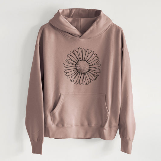 Bellis perennis - The Common Daisy - Women's Heavyweight Relaxed Hoodie