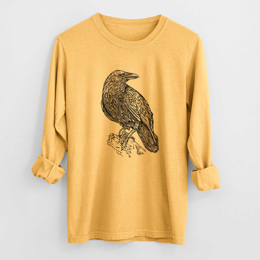 Corvus corax - Common Raven - Heavyweight 100% Cotton Long Sleeve