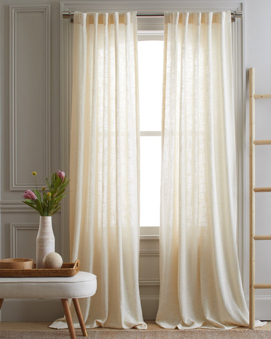 Cotton Sheer Curtain Set (Set of 2)