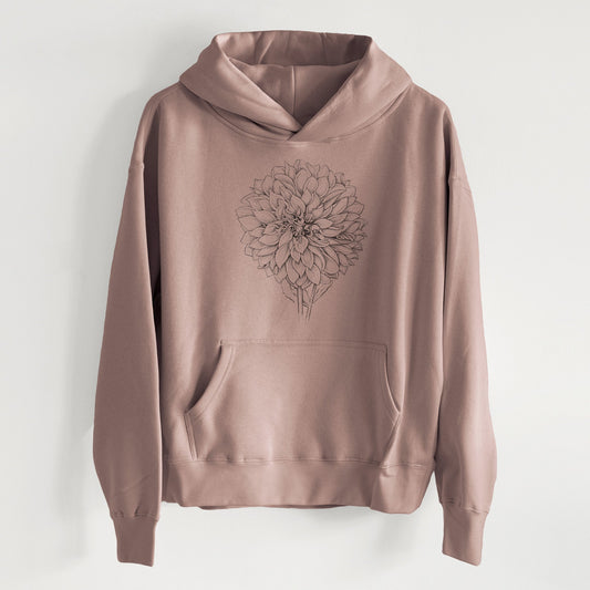 Dahlia Cafe Au Lait - Women's Heavyweight Relaxed Hoodie
