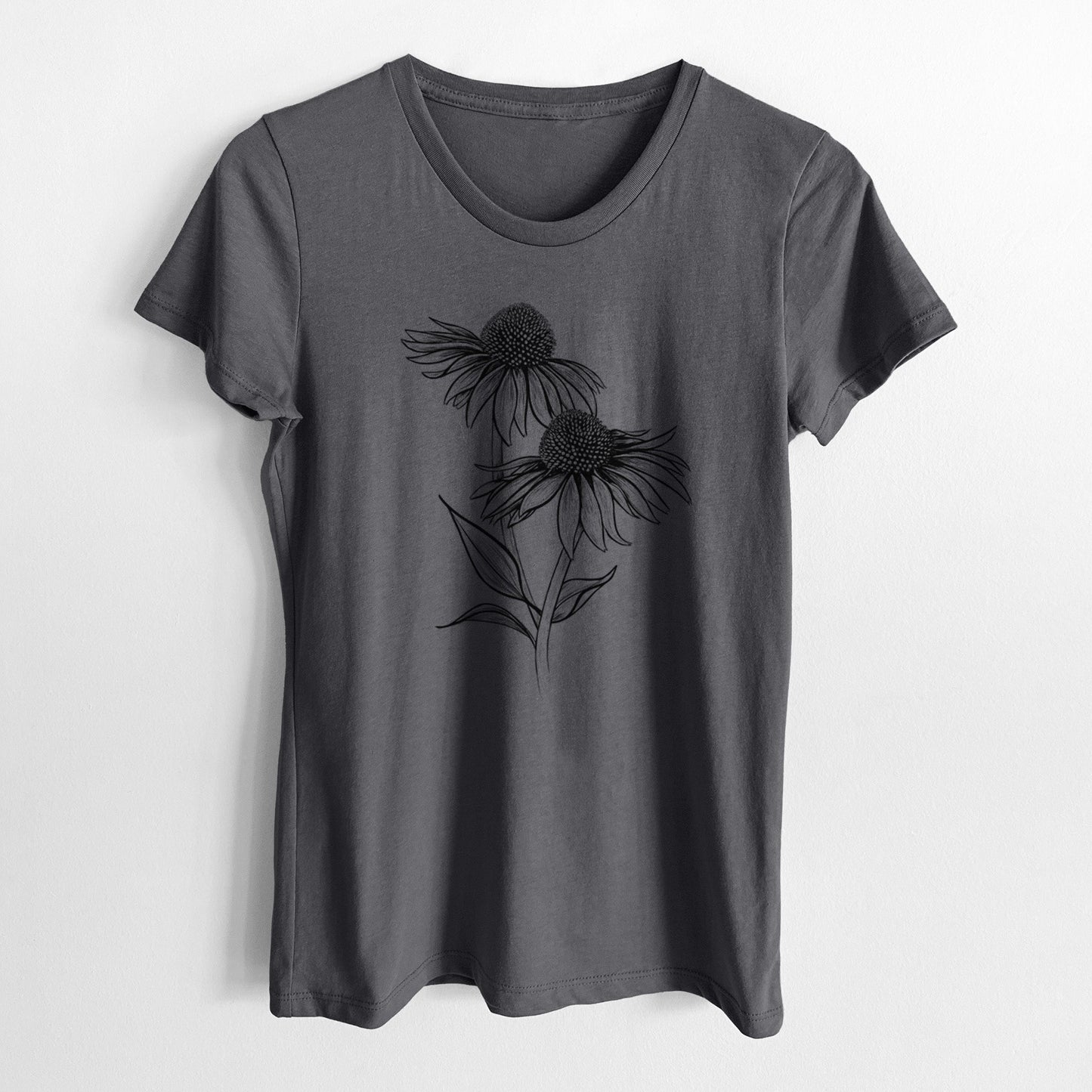 Coneflower - Echinacea purpurea - Women's Crewneck - Made in USA - 100% Organic Cotton
