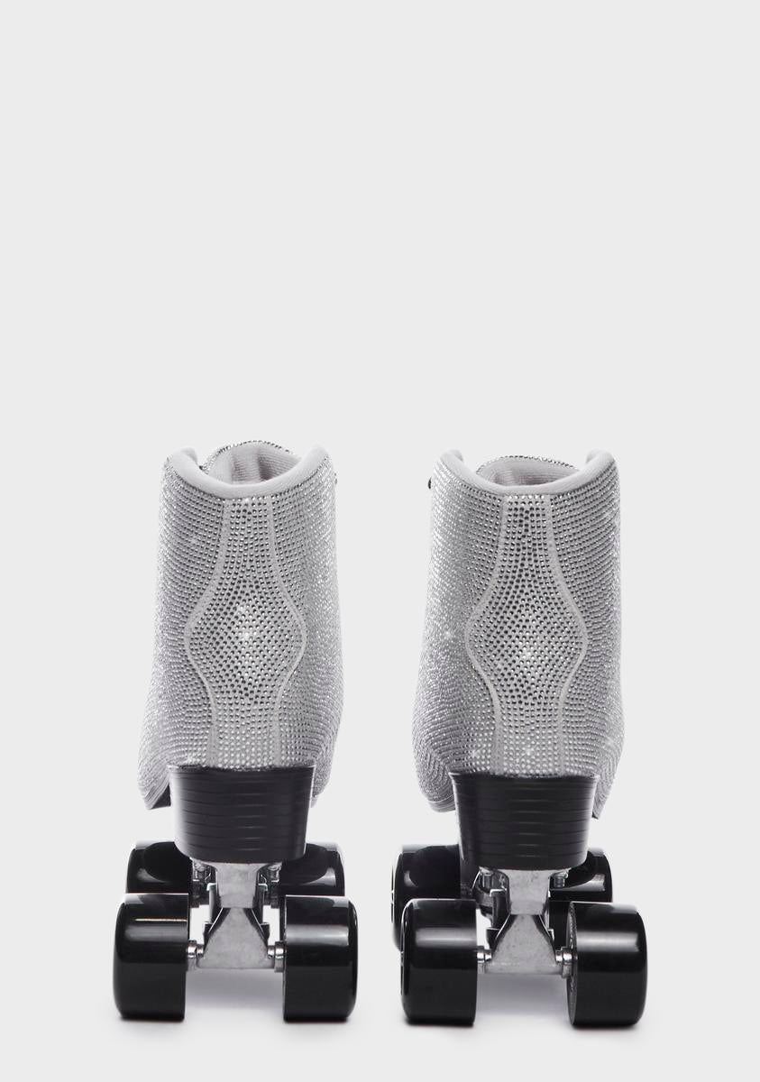 Catching Wind Rhinestone Roller Skates