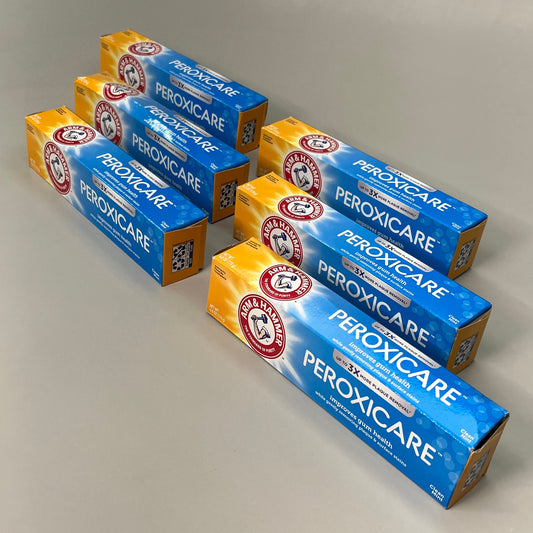 ARM & HAMMER 6 PACK! Peroxicare Improves gum Health Toothpaste 6 oz Exp 04/2026