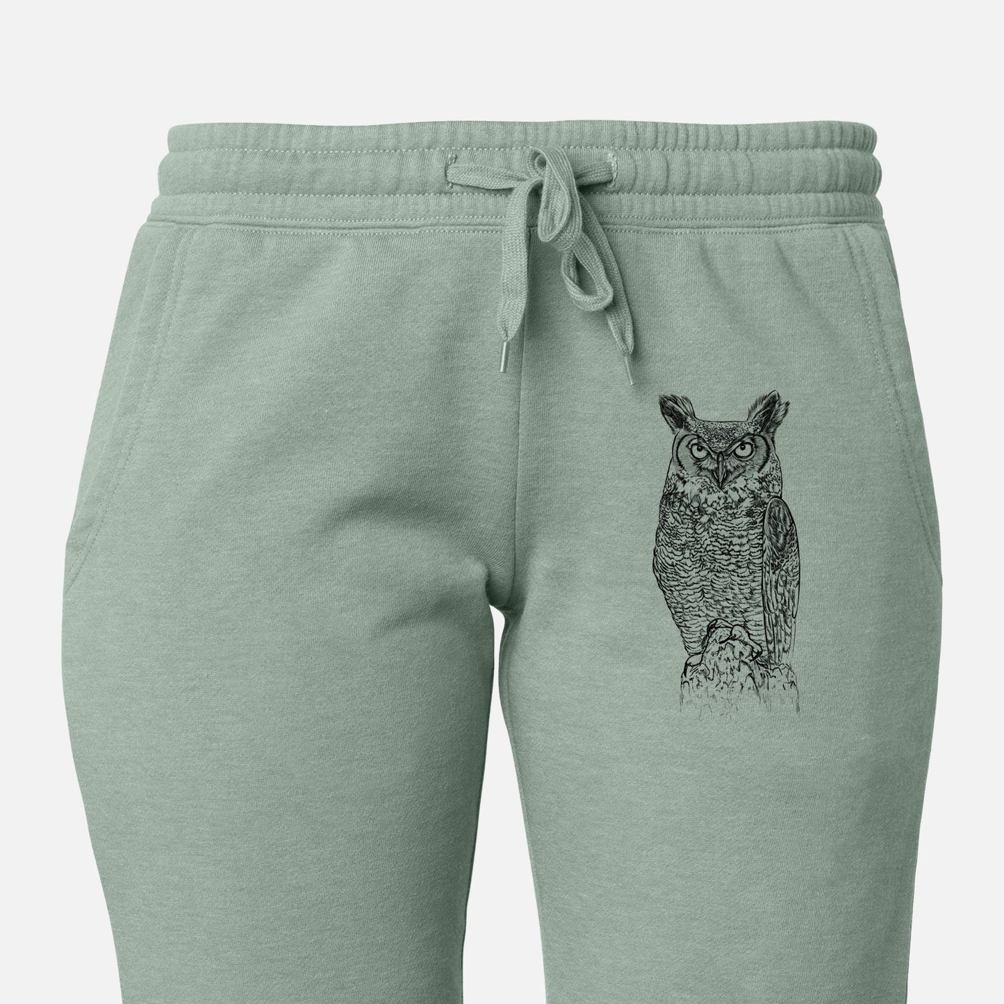 Bubo virginianus - Great Horned Owl - Women's Cali Wave Jogger Sweatpants