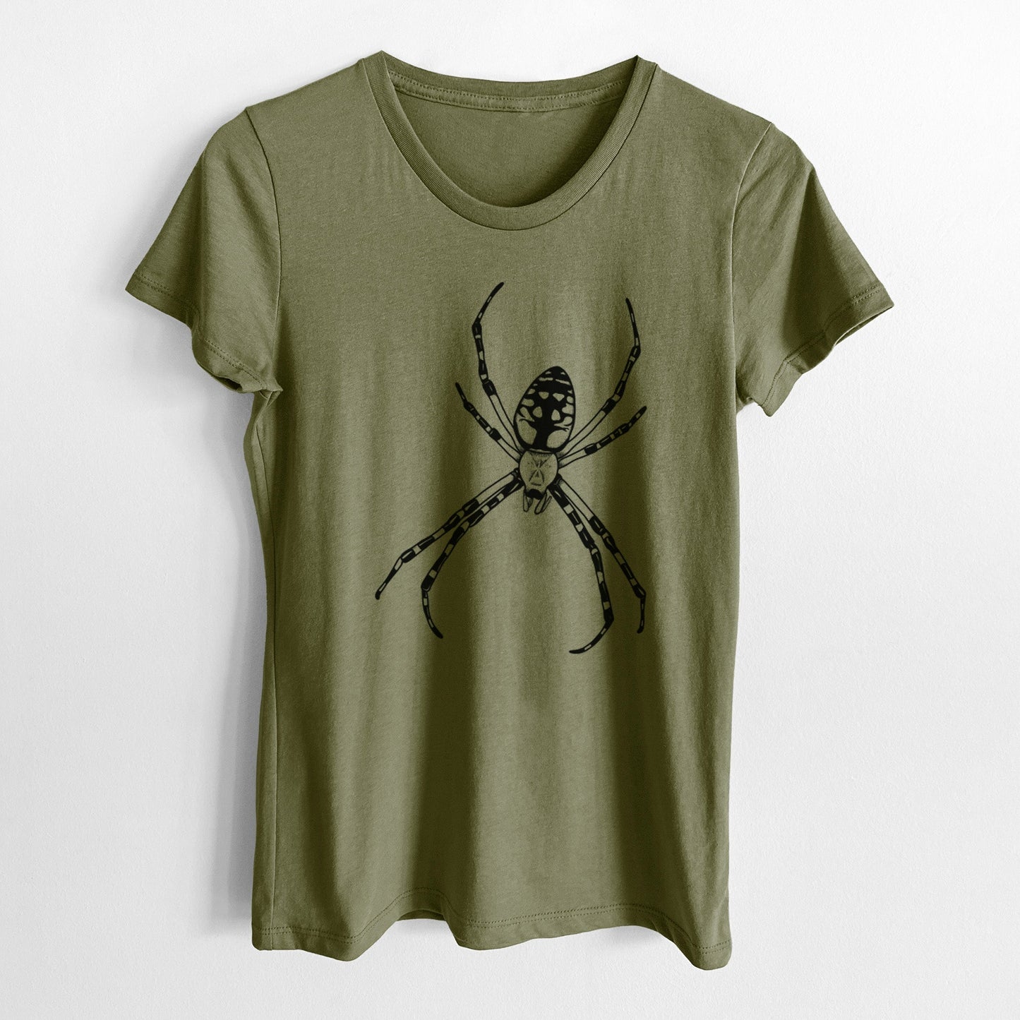 Argiope aurantia - Yellow Garden Spider - Women's Crewneck - Made in USA - 100% Organic Cotton