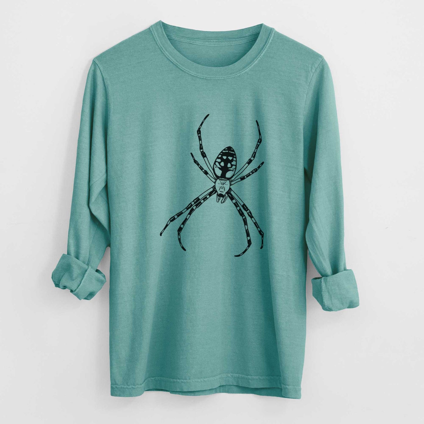 Argiope aurantia - Yellow Garden Spider - Heavyweight 100% Cotton Long Sleeve