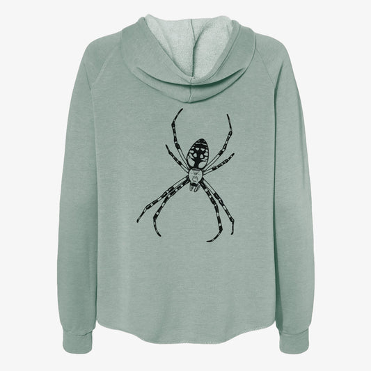 Argiope aurantia - Yellow Garden Spider - Women's Cali Wave Zip-Up Sweatshirt