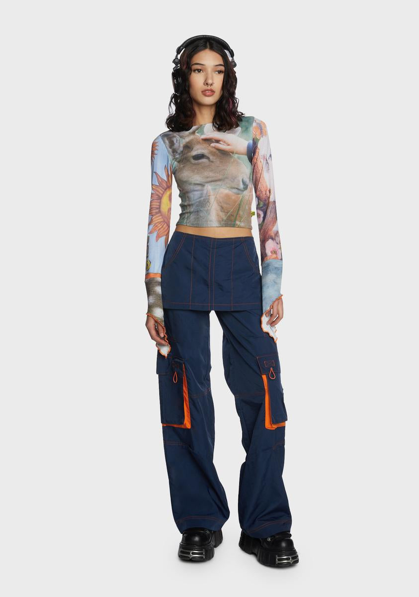 Tangerine Skirt Trousers