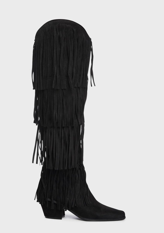 Ride The Beat Fringe Cowboy Boots