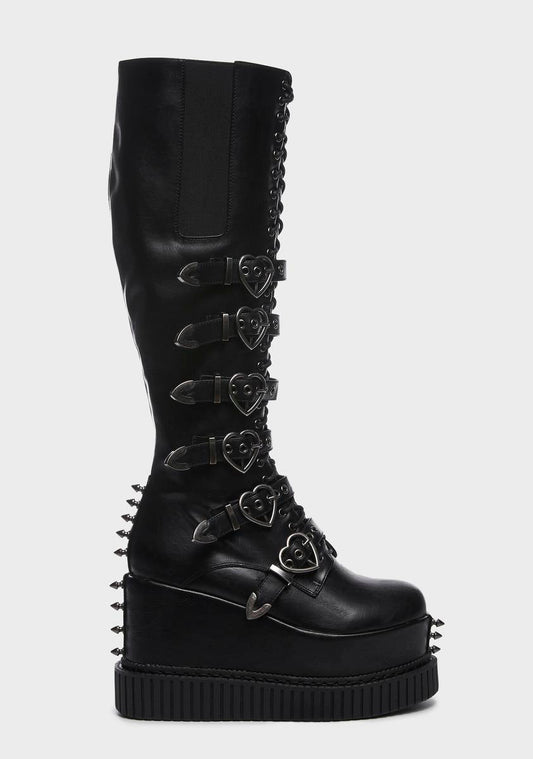 Wide Fit Overkill Knee High Boots