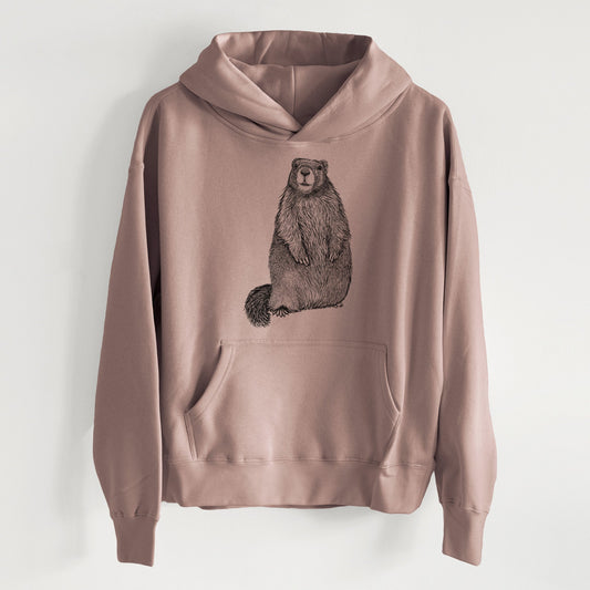 Yellow-bellied Marmot - Marmota flaviventris - Women's Heavyweight Relaxed Hoodie