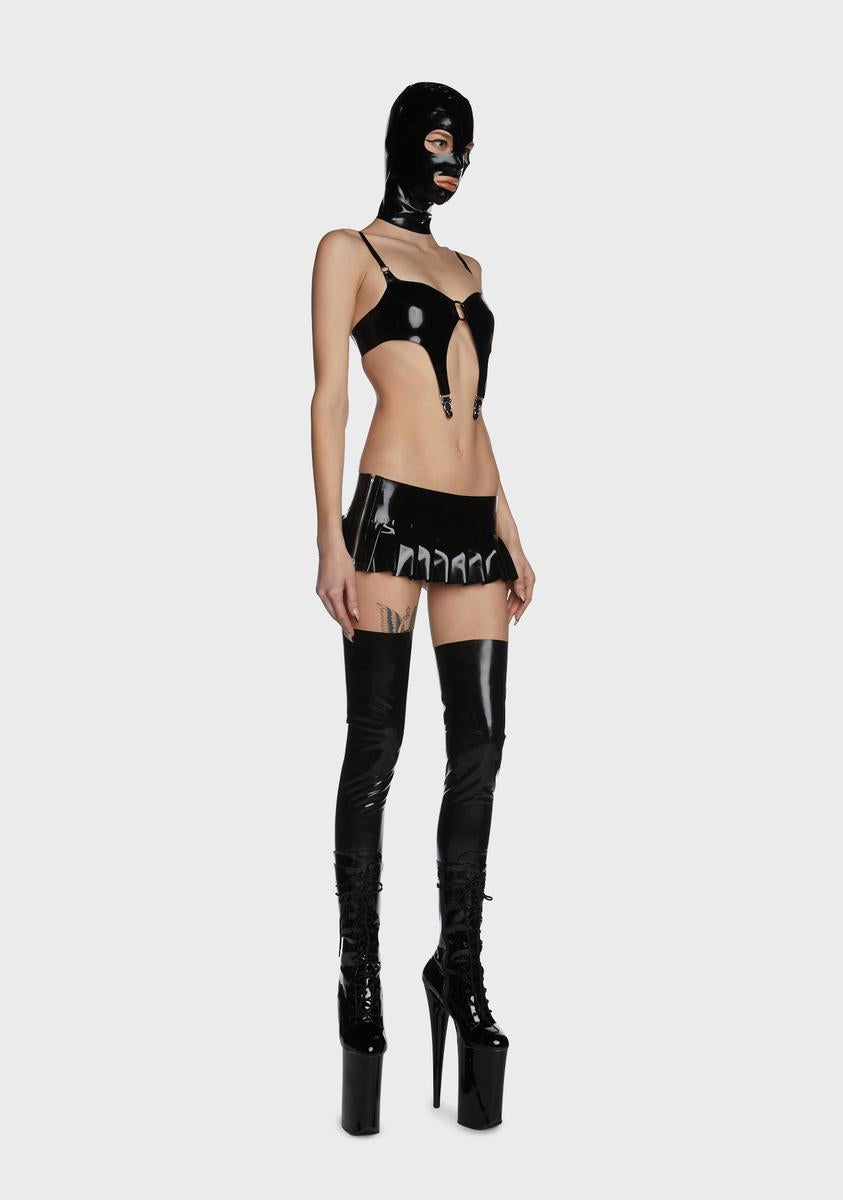Angel Latex Mini Skirt