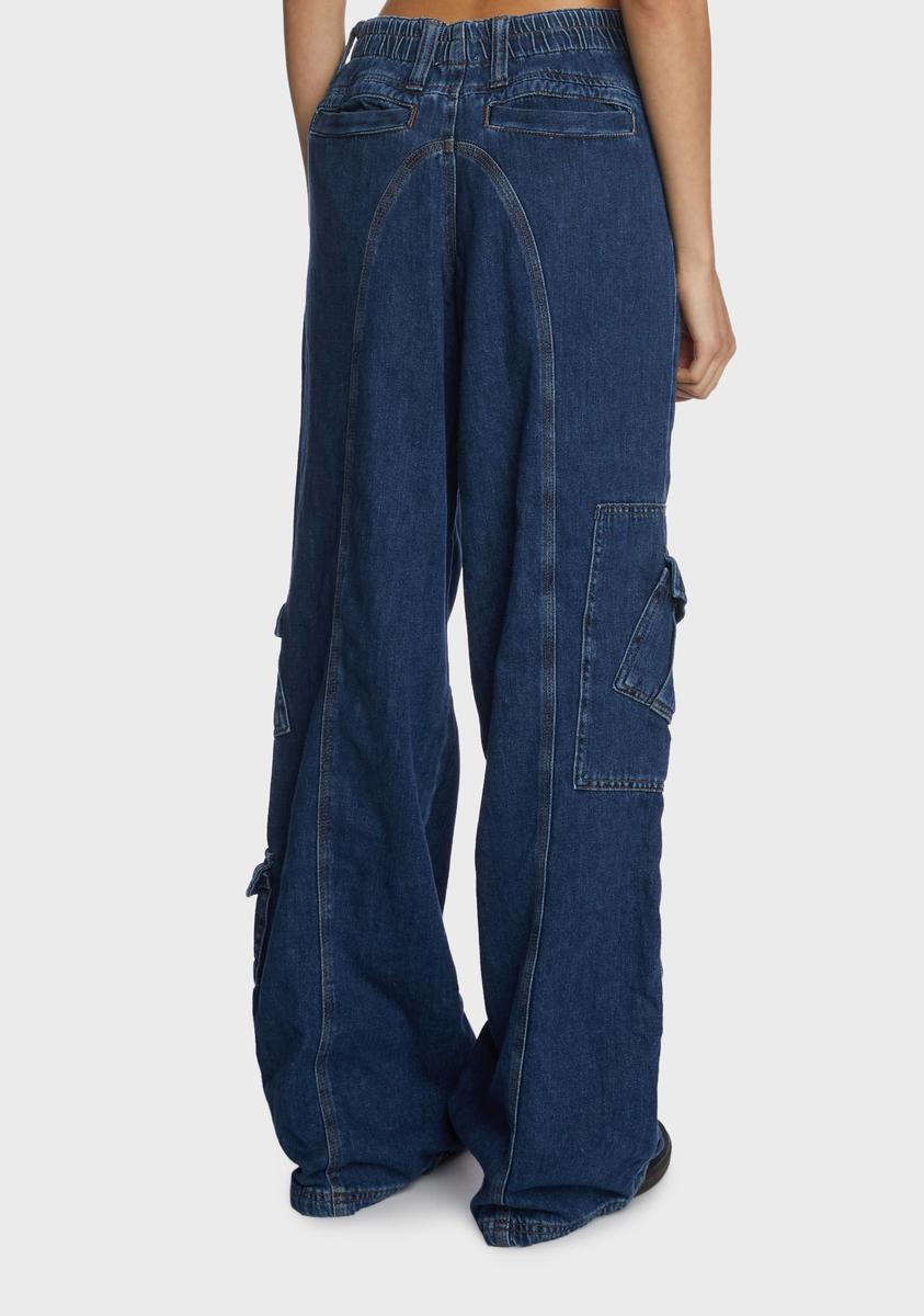 Y2k Denim Cargo Pants