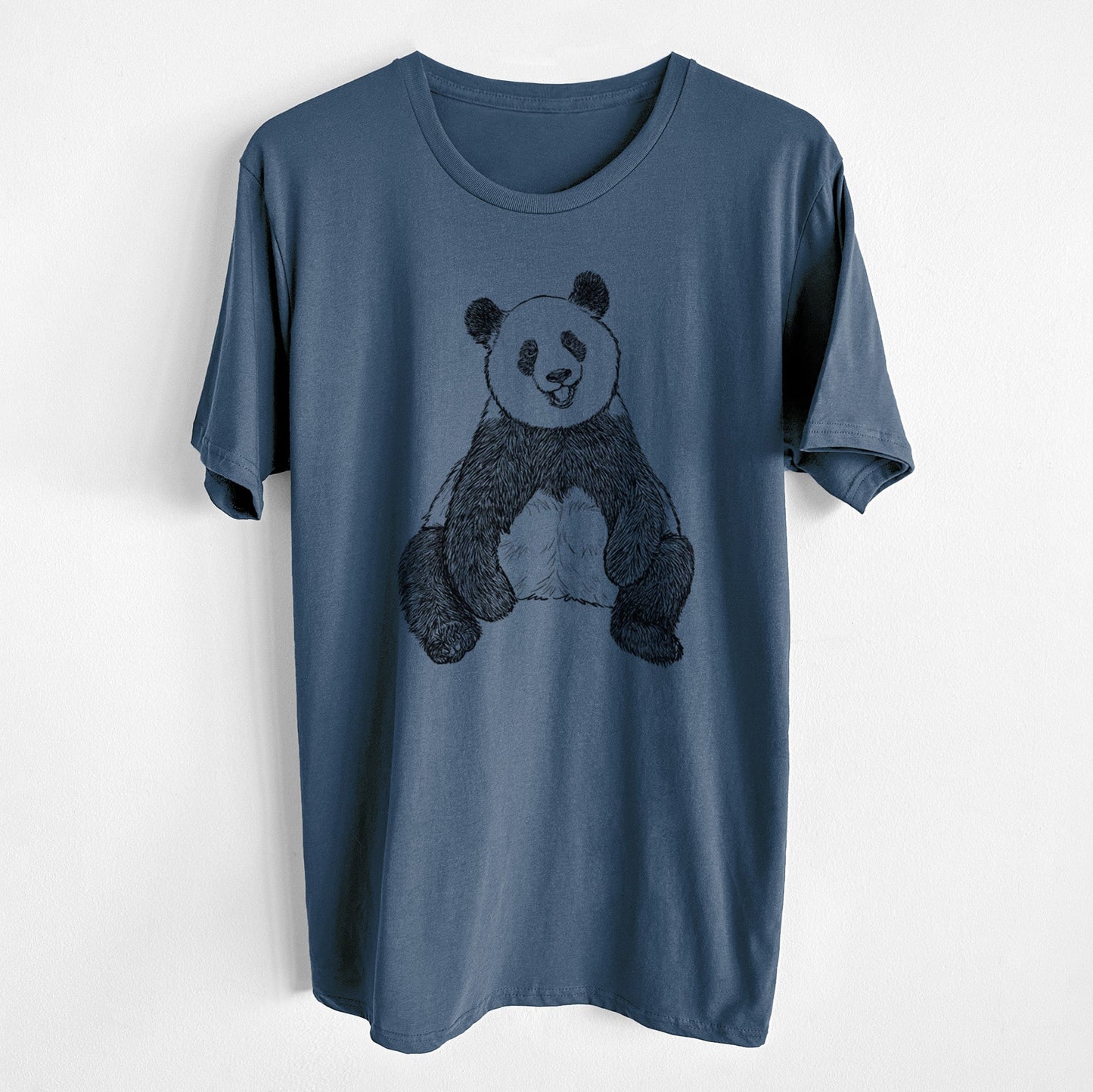 Ailuropoda melanoleuca - Giant Panda Sitting - Unisex Crewneck - Made in USA - 100% Organic Cotton