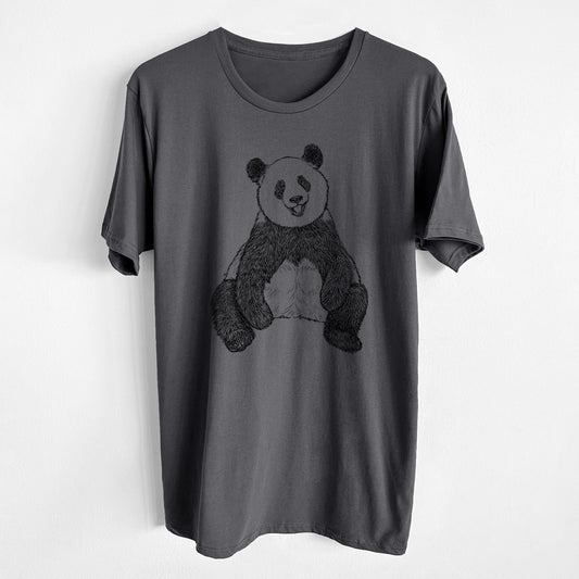 Ailuropoda melanoleuca - Giant Panda Sitting - Unisex Crewneck - Made in USA - 100% Organic Cotton