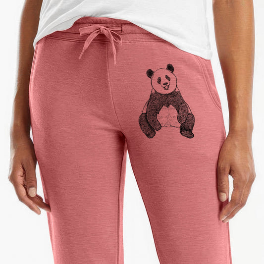 Ailuropoda melanoleuca - Giant Panda Sitting - Women's Cali Wave Jogger Sweatpants