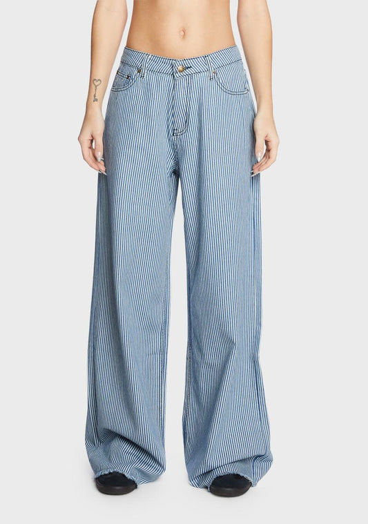 Denim Stripe Eivissa Baggy Jeans