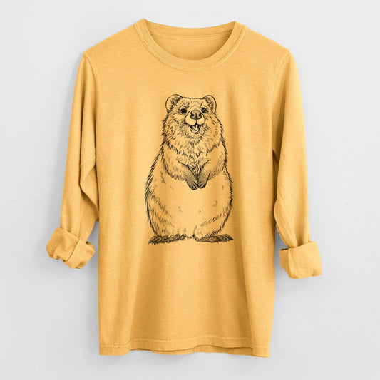 Quokkas - Setonix brachyurus - Heavyweight 100% Cotton Long Sleeve