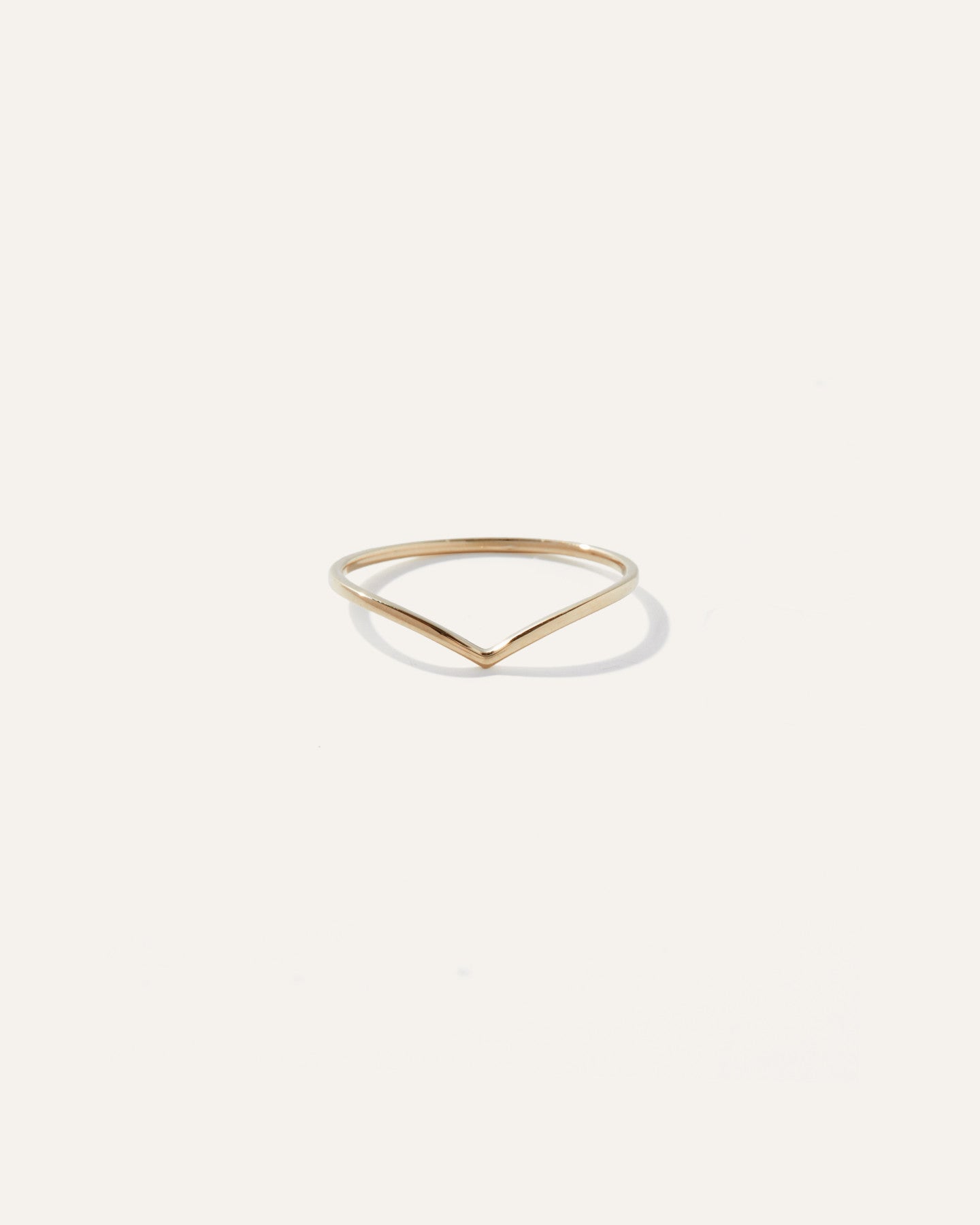 14K Gold Wishbone Ring