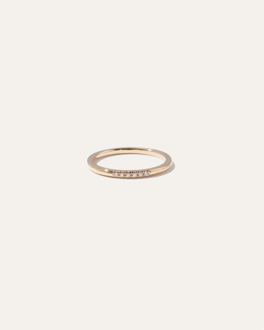 14K Gold Diamond Line Ring